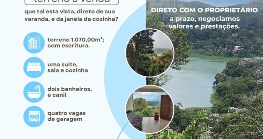 terreno 1070m² com pequena residência