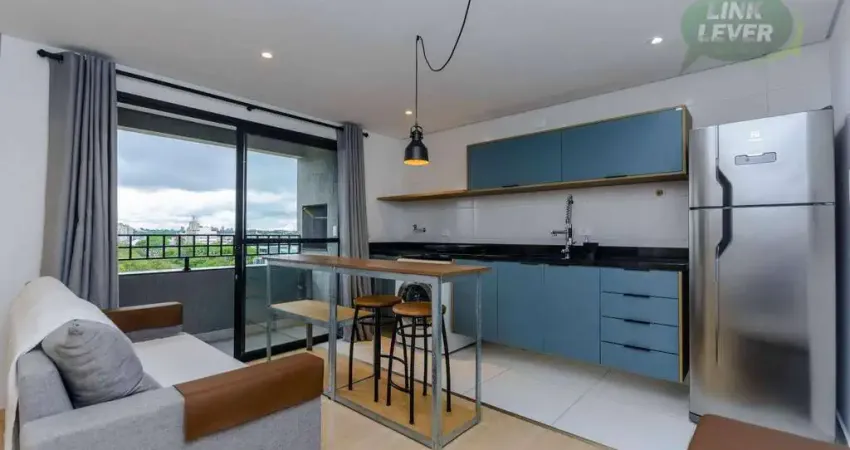 Studio com 1 dormitório para alugar, 30 m² por r$ 2.516,00/mês - cajuru - curitiba/pr