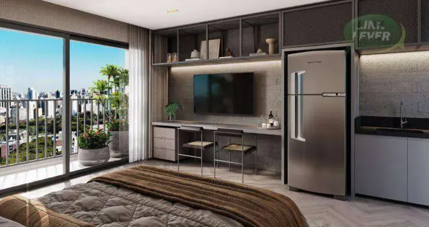 Studio com 1 dormitório à venda, 25 m² por r$ 292.288,85 - jardim botânico - curitiba/pr