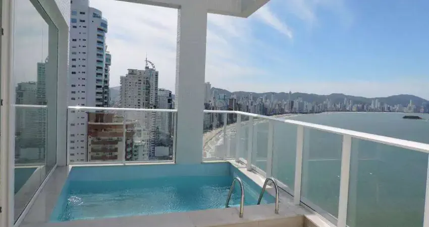 Cobertura duplex FRENTE MAR NOVA com 7 suítes + dependência, piscina privativa.