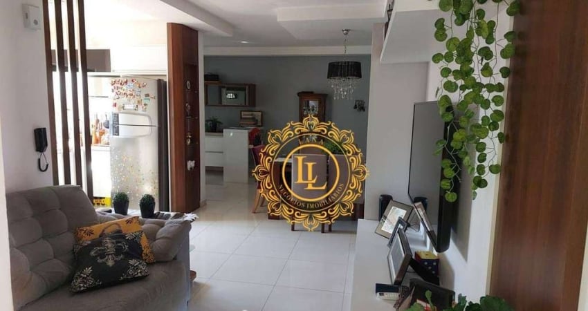 APARTAMENTO NA FAZENDA - ITAJAÍ: sacada integrada, churrasqueira a carvão mobiliado
