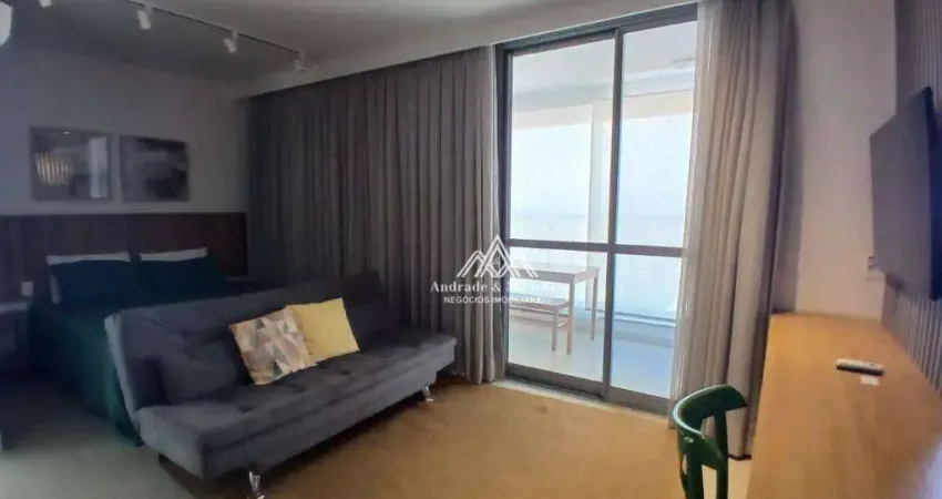 Flat com 1 dormitório para alugar, 49 m² por r$ 3.500/mês - jardim são luiz - ribeirão preto/sp