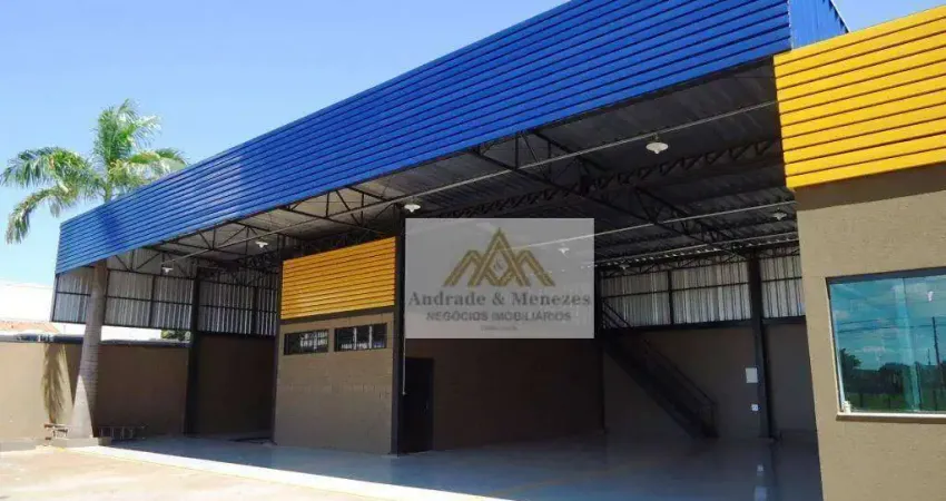 Galpão para alugar, 1052 m² por r$ 28.600,00/mês - residencial e comercial palmares - ribeirão preto/sp