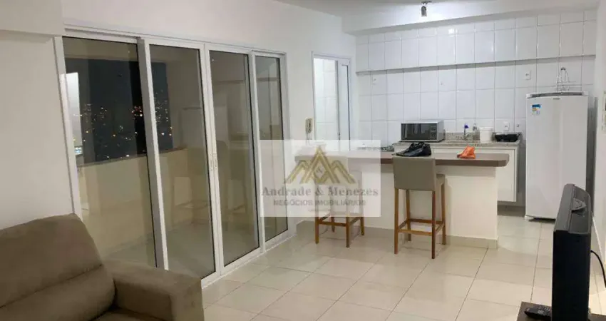 Flat com 1 dormitório para alugar, 55 m² por r$ 2.500/mês - jardim são luiz - ribeirão preto/sp