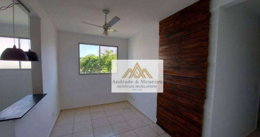 Apartamento com 2 dormitórios para alugar, 49 m² por R$ 1.072,00/mês - Residencial Jequitibá - Ribeirão Preto/SP