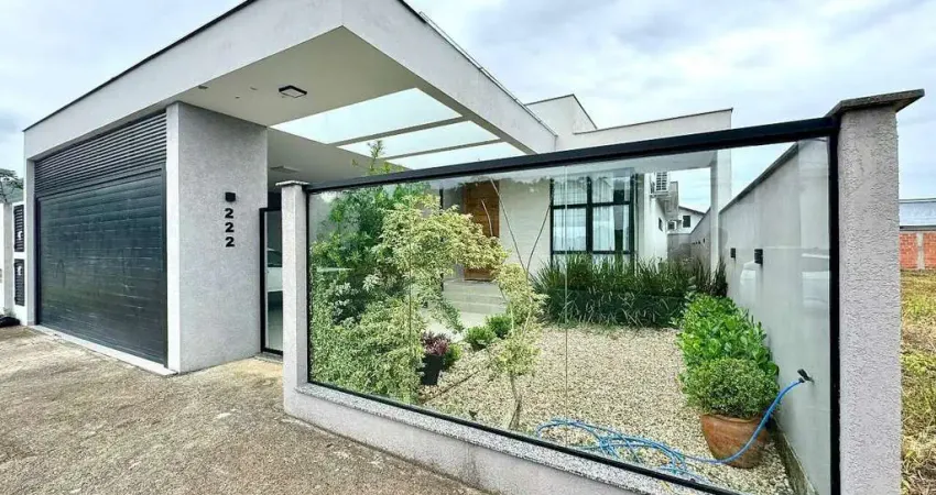 Casa com 3 dormitórios, suíte e varanda gourmet em três rios do sul, jaraguá do sul