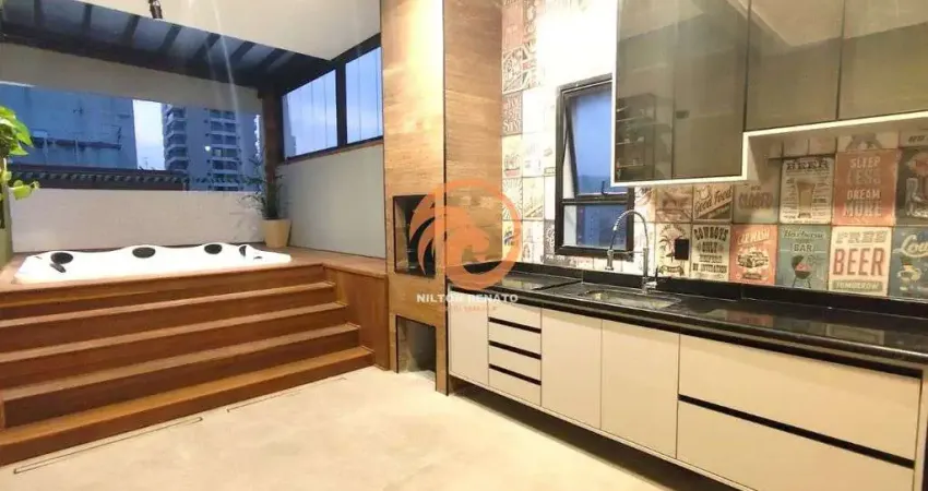 Cobertura reformada á venda com 03 quartos e vista mar na Pompeia em Santos - SP