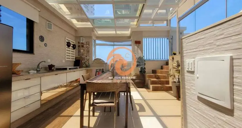 Cobertura duplex com vista para o mar na Ponta da Praia em Santos-SP