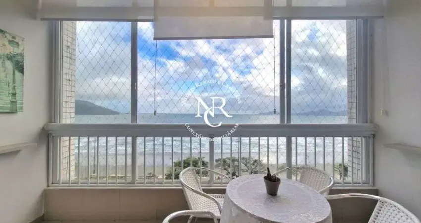 Apartamento frente mar á venda com 2 suítes no embaré em santos-sp