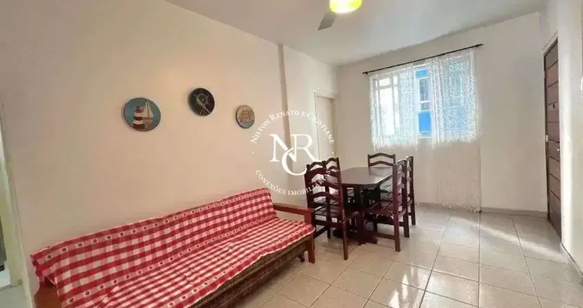 Apartamento á venda com varanda e vista mar na orla do gonzaga em santos