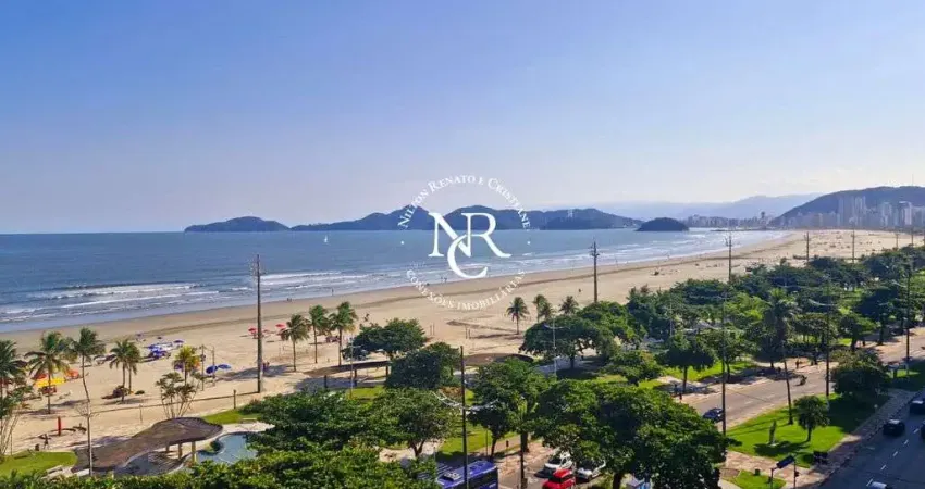Apartamento frente mar á venda com 2 quartos no boqueirão em santos-sp