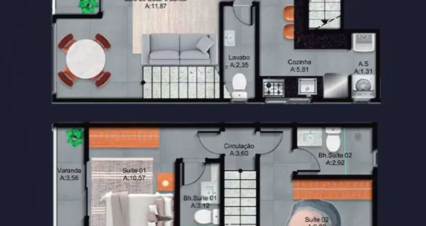 Casa com 2 quartos à venda na Rua Tupi, 476, Tupi, Praia Grande