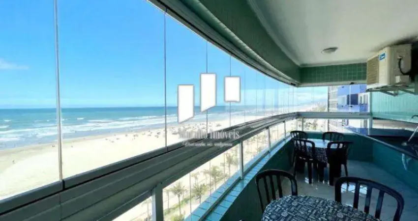 Apartamento 4 dormt frente mar na guilhermina em praia grande sp.