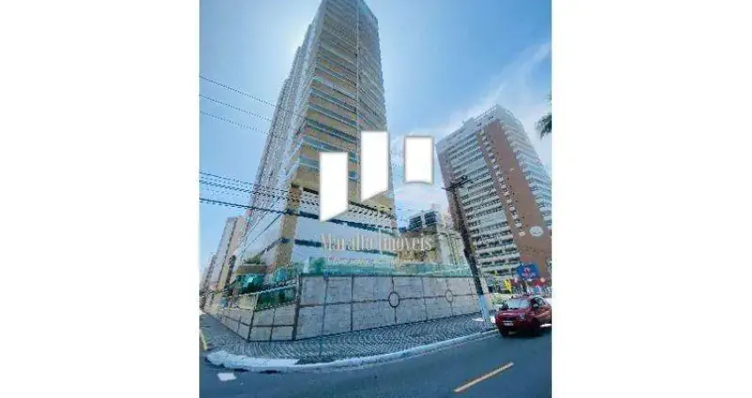 Apartamento com sacada gourtmet com vista para o mar em praia grande sp.