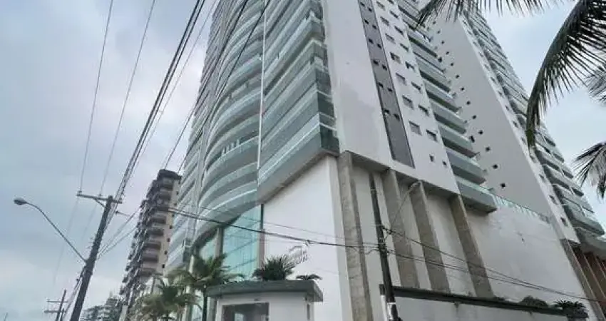 Apartamento com 3 suítes em frente a praia do caiçara com sacada gourmet vista mar definitiva.