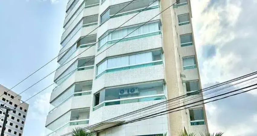 Apartamento 1 dormitório com sacada gourmet, em prédio frente a praia, com vista definitiva no caiçara em praia grande.
