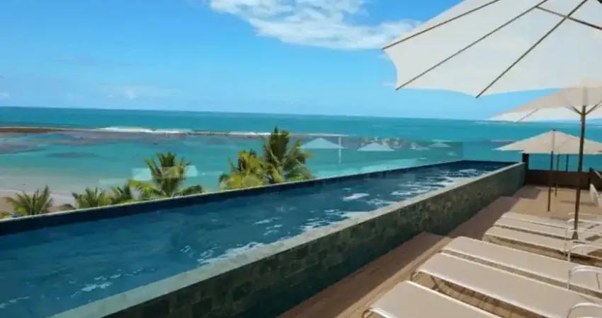 Apartamento tipo Studio beira mar com vista incrível mobiliado e lazer em Porto de Galinhas