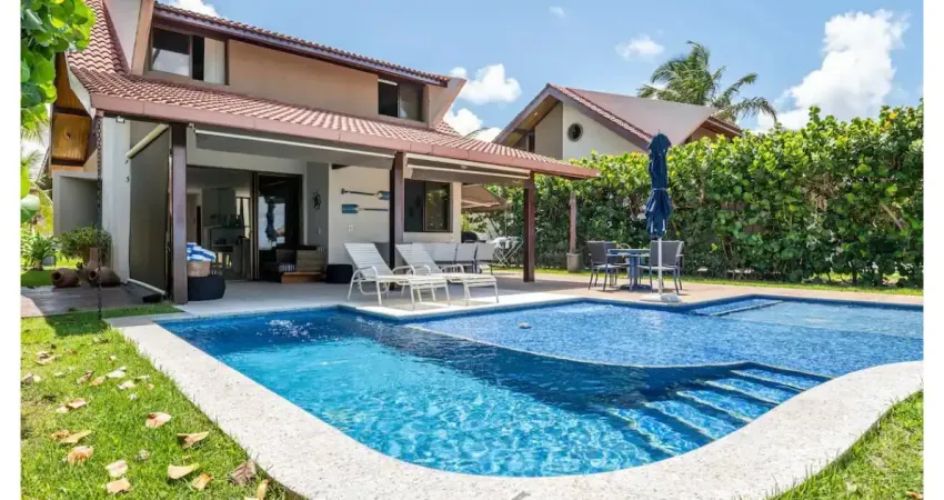 Bangalô Tipo A Frente Mar | Pé na Areia | Piscina Privativa | Condomínio com Lazer Completo