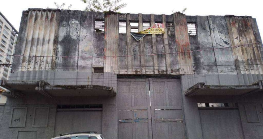 Terreno comercial à venda na Vila Mathias, Santos 