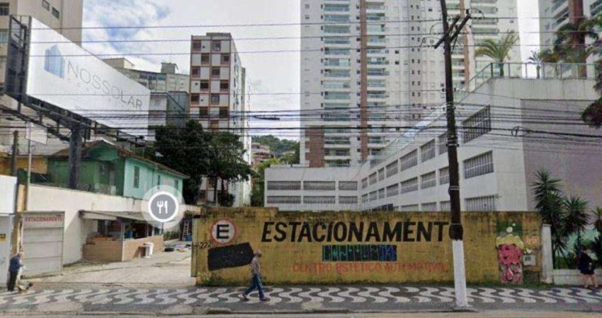 Terreno comercial à venda no José Menino, Santos 