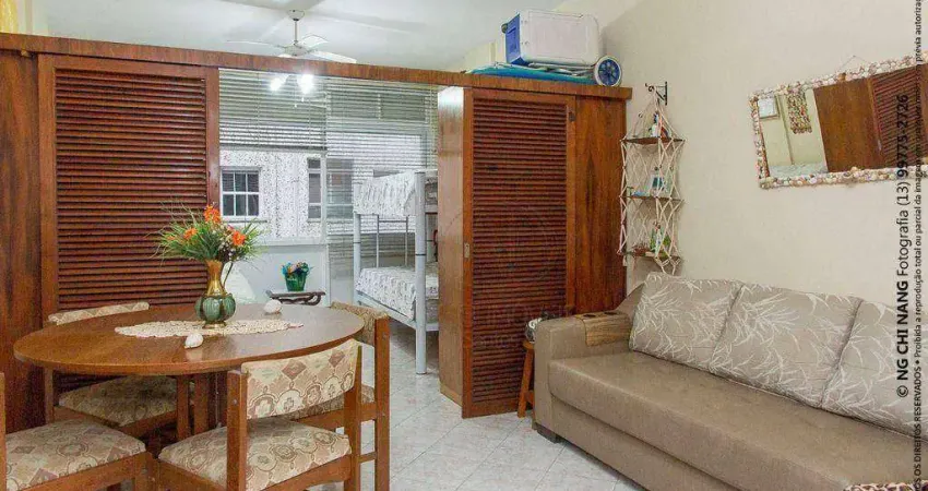 Kitnet com 1 dormitório à venda, 35 m² por r$ 380.000,00 - boqueirão - santos/sp