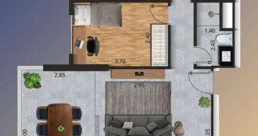 Apartamento com 2 quartos à venda no José Menino, Santos