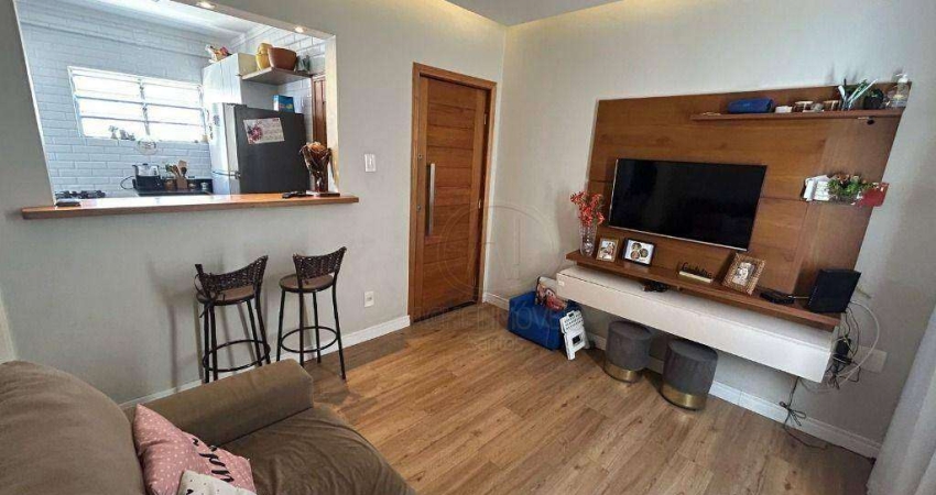 Apartamento com 2 dormitórios à venda, 77 m² por R$ 370.000,00 - Aparecida - Santos/SP