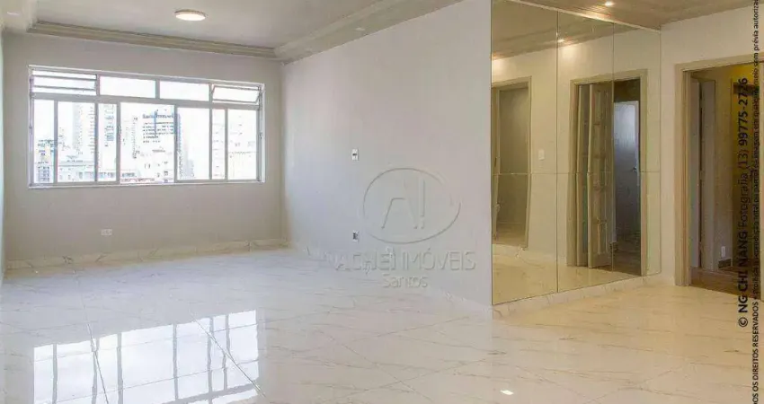 Apartamento com 3 dormitórios à venda, 122 m² por r$ 900.000,00 - gonzaga - santos/sp