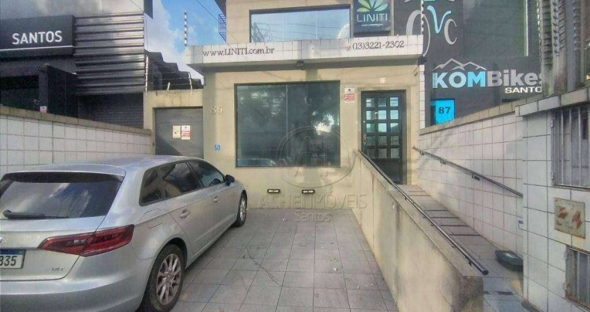 Casa comercial com 10 salas para alugar na Vila Mathias, Santos 