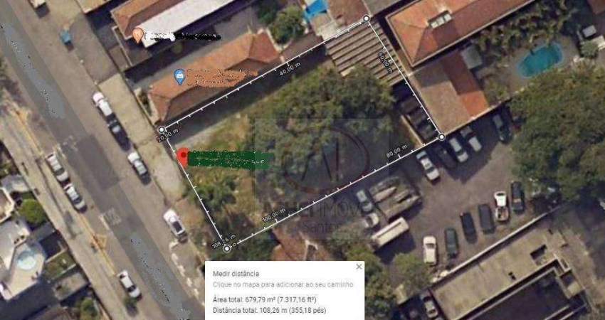 Terreno à venda e para locação, na Ponta da Praia em Santos