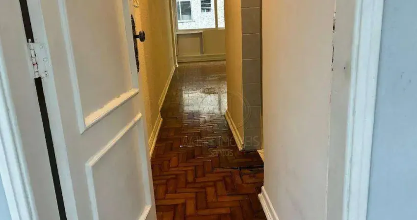 Apartamento com 1 dormitório à venda, 44 m² por r$ 335.000,00 - boqueirão - santos/sp