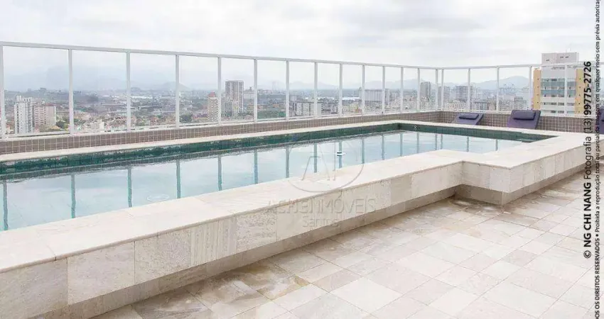 Apartamento com 1 dormitório, 60 m² - venda por r$ 1.170.000,00 ou aluguel por r$ 7.119,59/mês - boqueirão - santos/sp