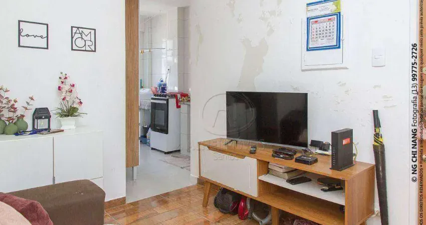 Apartamento com 1 dormitório à venda, 35 m² por r$ 225.000,00 - aparecida - santos/sp