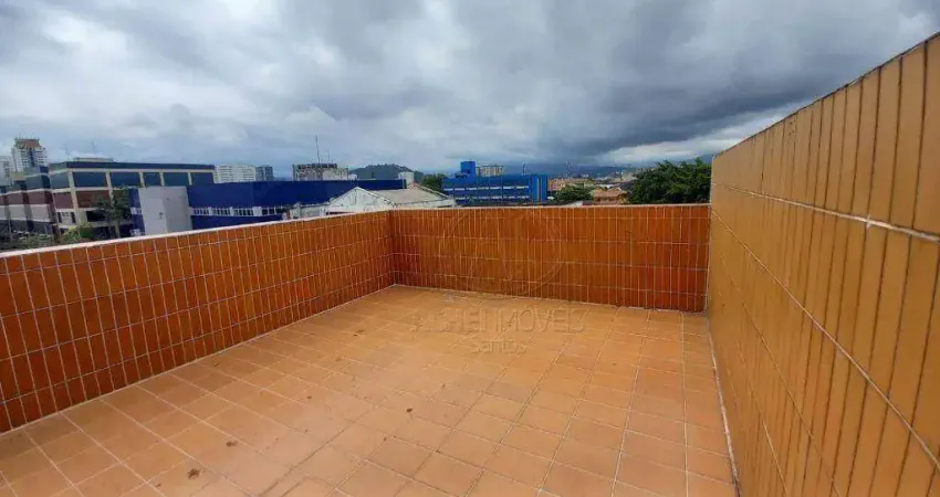 Cobertura com 1 quarto para alugar no Macuco, Santos