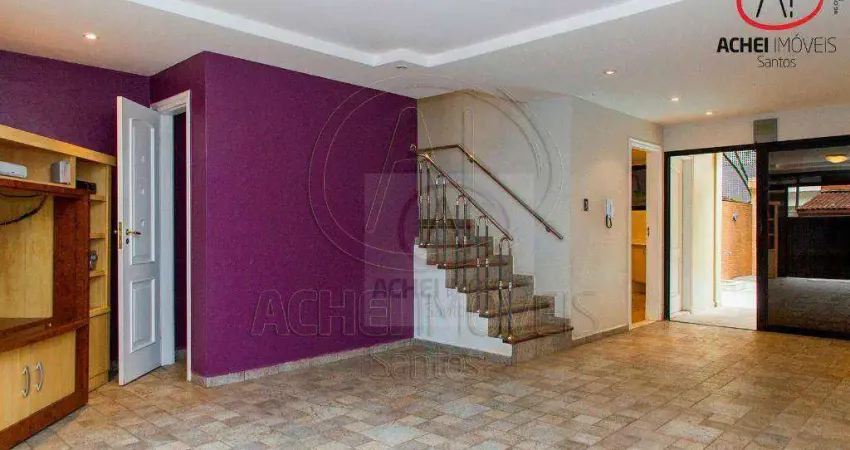 Casa em condomínio fechado com 3 quartos para alugar no Gonzaga, Santos