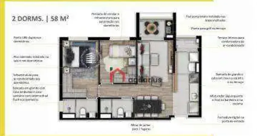 Apartamento com 2 dormitórios à venda, 58 m² por R$ 735.000,00 - Jardim Esplanada - São José dos Campos/SP