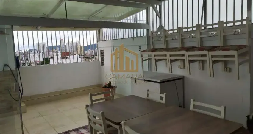 Cobertura para venda em santos, aparecida, 4 dormitórios, 1 suíte, 3 banheiros, 3 vagas