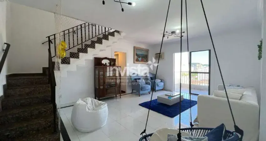 Comprar cobertura duplex com piscina privativa e vista livre na Ponta da Praia.