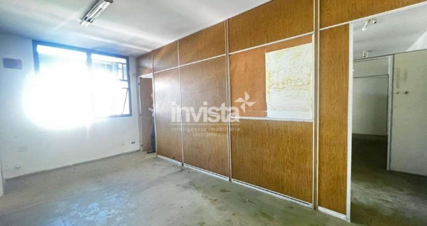 Sala comercial para alugar no Gonzaga, Santos 