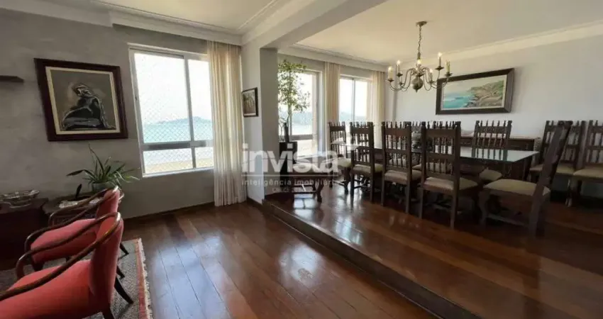 Apartamento à venda, 189 m², vista mar, 4 dormitórios sendo 1 suíte, josé menino-santos