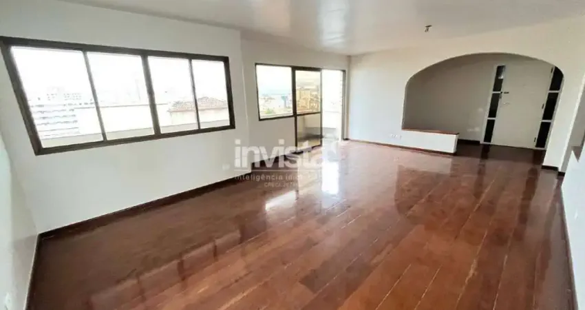 Apartamento com 3 quartos para alugar no Boqueirão, Santos 