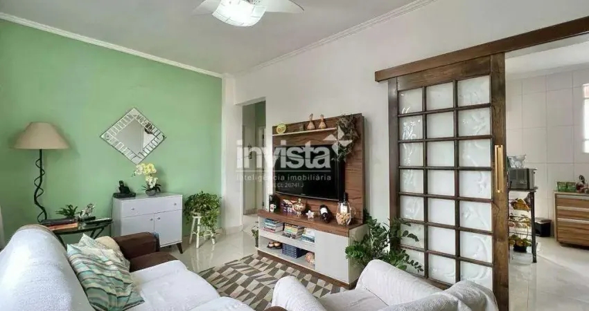 Apartamento com 2 quartos, 2 banheiros e garagem fechada no macuco em santos