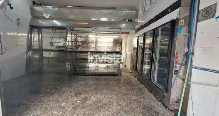 Ponto comercial para alugar no Embaré, Santos 
