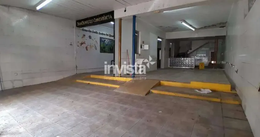 Ponto comercial para alugar no Embaré, Santos 
