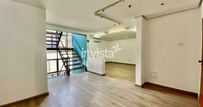 Sala comercial para alugar na Vila Mathias, Santos 