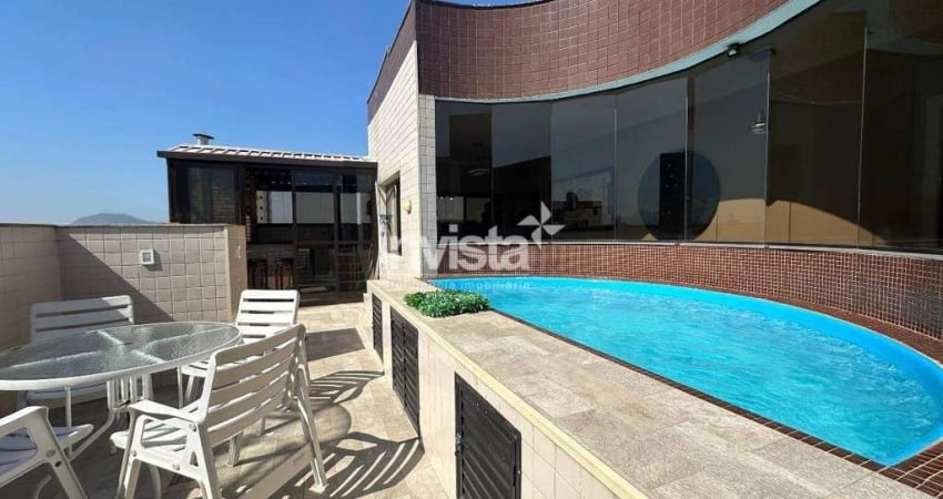 Cobertura com 3 quartos à venda no Embaré, Santos 