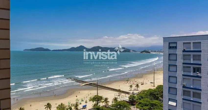 Apartamento reformado com vista para o mar – porteira fechada – embaré, santos