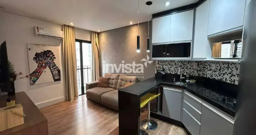 Flat com 1 quarto à venda no Gonzaga, Santos 