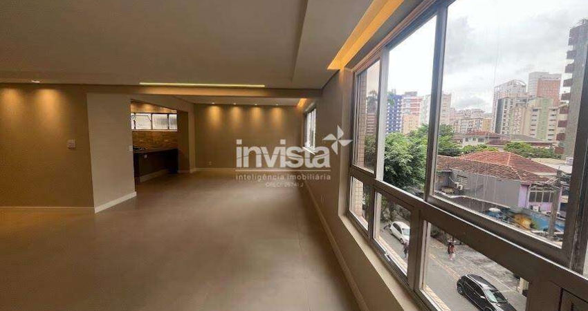 Apartamento com 3 quartos para alugar no Boqueirão, Santos 