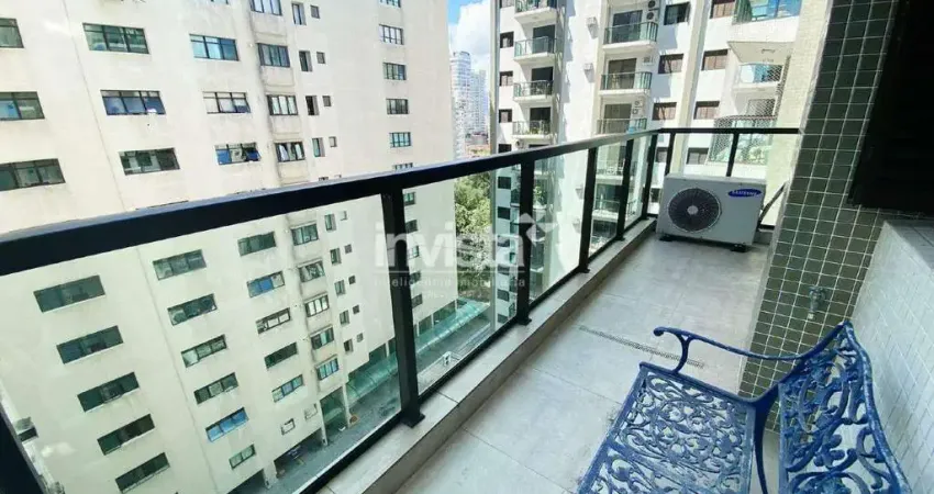 Locação de 3 dormitórios mobiliados com vista lateral para o Mar, bairro do Boqueirão